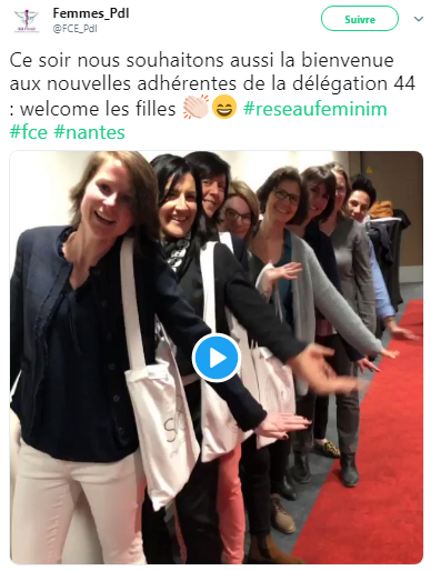 Accueil nouvelles adhérentes FCE 44 le 28/3/19