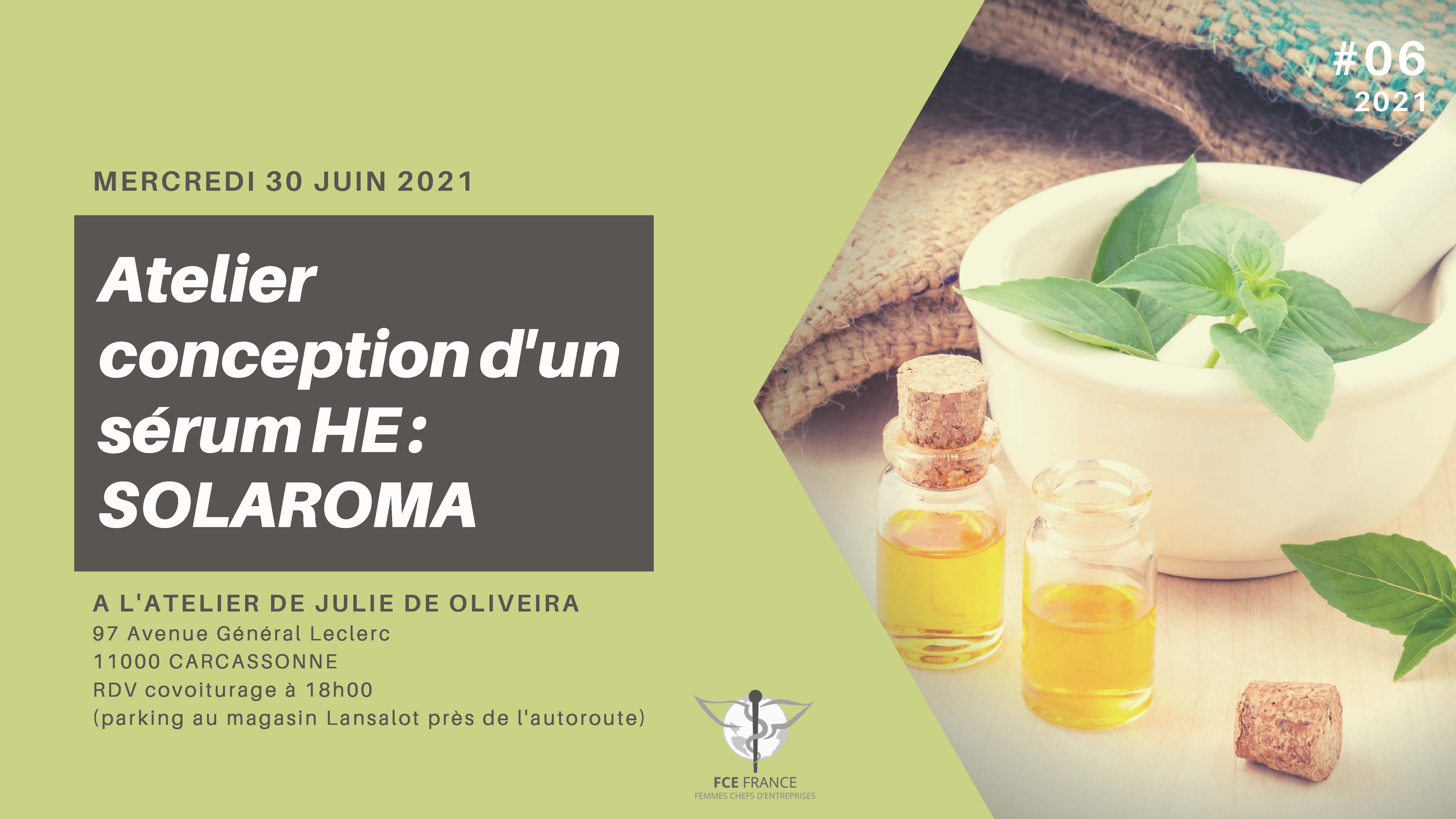 FCE Atelier conception d'un sérum HE : SOLAROMA