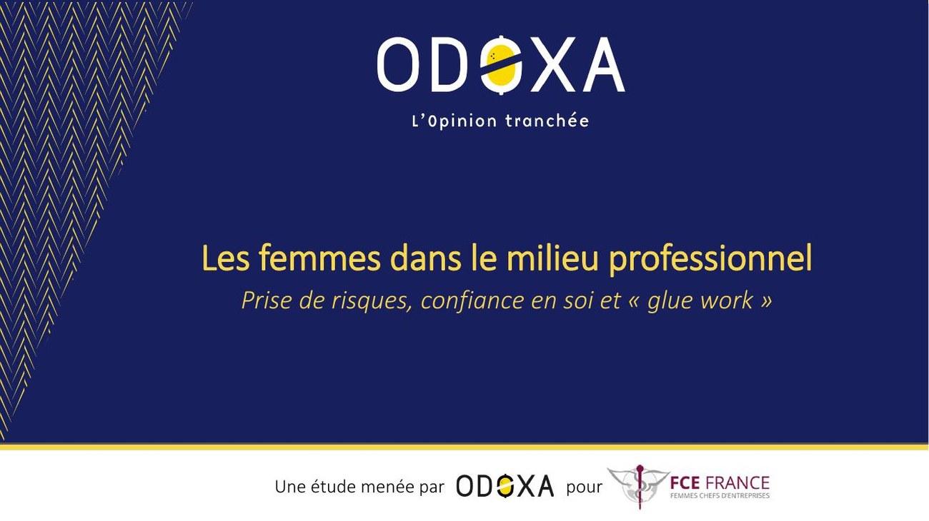 Étude Odoxa pour FCE France, Les femmes dans le milieu professionnel