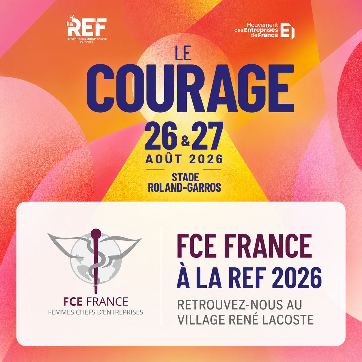 FCE FCE France à la REF 2026, au Village René Lacoste